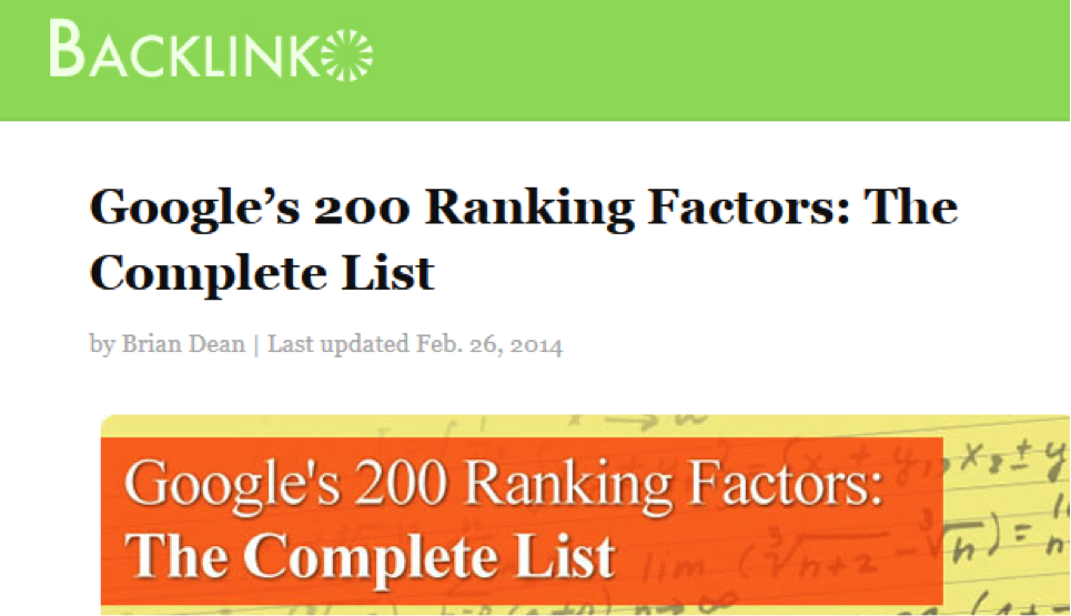 Googles-200-Ranking-Factors